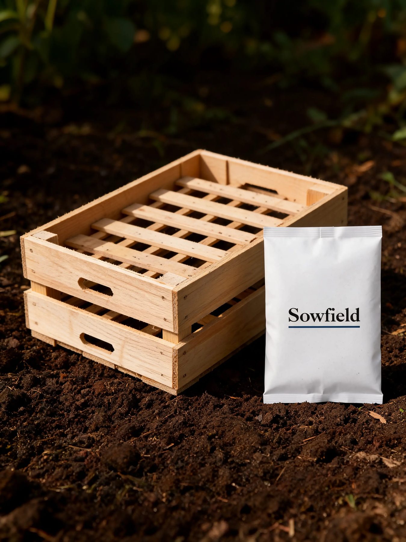 Wooden Seed Trays, Pair